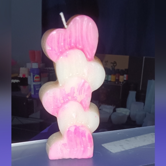Handmade Heart Candles 2x$18 - Picture 2 of 2